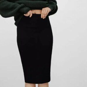 Aritizia Wilfred Black Lis Stretch Pencil Skirt